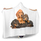 Dachshund Dog Warm Cozy Hooded Sherpa And Microfiber Blanket With Hood