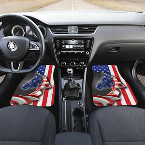 Horse USA Flag - Car Mats Set of 4 - Car Floor Mats Protection Decoration