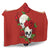 Skull Couple Roses (Red) - Hooded Blankets