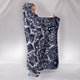 Black White Lotus Hooded Blanket