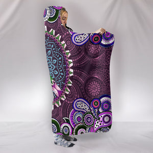 Purple Peace Mandala - Cozy Warm Hooded Blanket