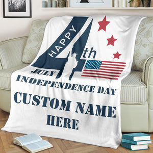 US Happy Independence Day - Personalized 4th Of July American Holiday Blanket