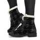 Modern Treble Clef Design Faux Fur Leather Boots Winter Shoes
