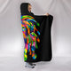 Lion Hooded Cozy Warm Hooded Sherpa And Microfiber Blanket With Hood