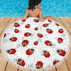 Ladybugs & Flowers Beach Blanket