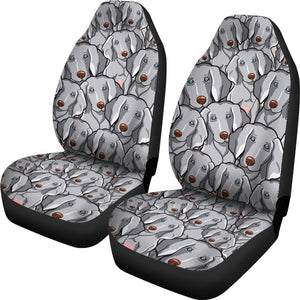 Weimaraner Dog Car Seat Covers (Set of 2)