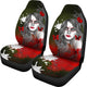 Sugar Skull Red Butterfly - Set of 2 Universal Front Car Seat Covers Protection