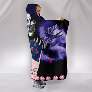 Love Ink Hooded Blanket for Tattoo Lovers