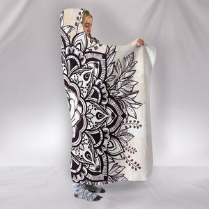 HandCrafted Lotus Flower Hooded Blanket