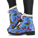 Colorful Butterflies Women's Faux Fur Leather Boots - Freedom Look