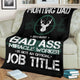 Hunting Dad Badass Miracle Worker Job Title Premium Blanket