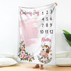 Blanket-Cow & Floral