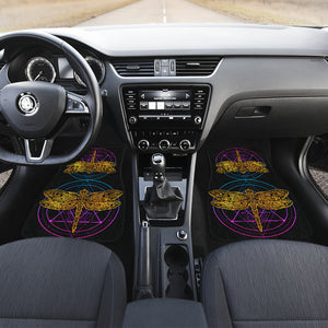 Dragonfly Front And Back Car Mats, Dragonflies Car Floor Mats (Set Of 4) - Freedom Look