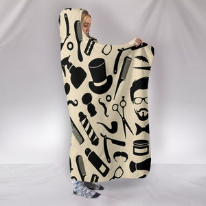 Barber Christmas Gift Hooded Blanket