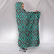 Boho Seamless Blue Pattern Hooded Blanket
