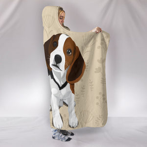 Love Beagle Cozy Warm Hooded Sherpa And Microfiber Blanket With Hood