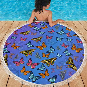 Colorful Butterflies Beach Blanket - Freedom Look