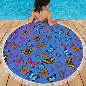 Colorful Butterflies Beach Blanket - Freedom Look
