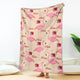 Blanket-Floral and flamingo 8200