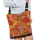 Wild Orange Red Paisley Boho Crossbody Bag, Travel Bag