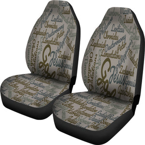 Custom-Made Holy Bible Books Grey Car Seat Cover