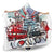 London Hooded Hooded Sherpa And Microfiber Blanket With Hood