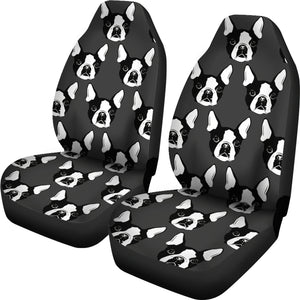 Boston Terrier Dog Car Seat Covers (Set of 2)