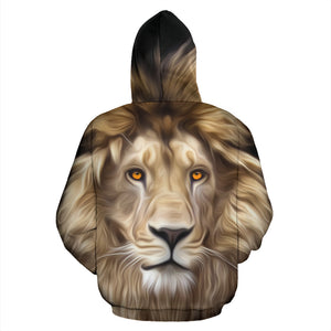 Realistic Lion All Over Hoodie