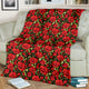 Red Rose Blanket Cozy Camping Picnic Portable Outdoor Blanket