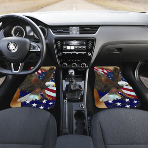 USA Flag Eagle Bird - Universal Front Car Mats Gift (Set Of 2)