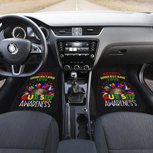 Autism Awareness Sunflower Car Mats Cover Gift (Set of 2)