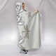 Seamless Pattern Water Lotus Dragonfly Hooded Blanket