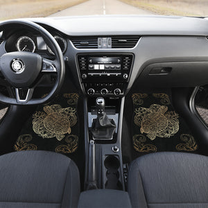 Golden Sea Turtle Front And Back Car Mats (Set Of 4) - Freedom Look