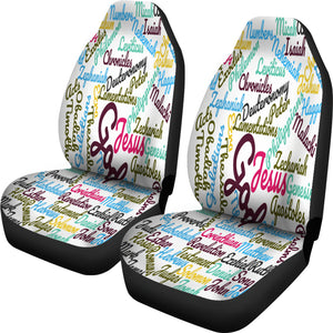 Custom-Made Holy Bible Books White Purple Car Seat Cover