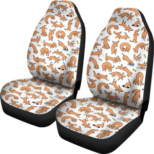 Dachshund Dog V1 Car Seat Covers (Set of 2)