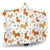 Cute Corgi Dogs Hooded Blanket for Lovers of Corgis