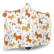 Cute Corgi Dogs Hooded Blanket for Lovers of Corgis
