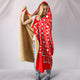 Red Mandala Sherpa Hooded Blanket