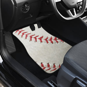 Baseball Front And Back Car Mats (Set of 4)
