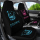 Beware of Pitbull Car Seat Covers Pink & Blue for Kings and Queens