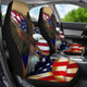 USA Flag Eagle Bird - Universal Front Car Seat Covers Protection Set of 2