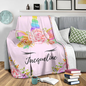 Jacqueline - Personalized Unicorn Blanket