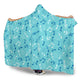 Turquise Music Notes Hooded Blanket Cosy Style