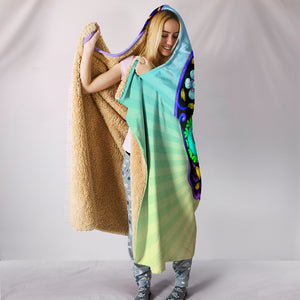 Sugar Skull Lover Hooded Sherpa And Microfiber Blanket With Hood