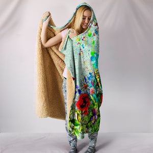 Colorful Flower Hooded Blanket