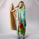 Colorful Flower Hooded Blanket