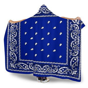 Crip Blue Hooded Blanket