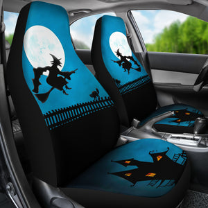 Haunted Halloween Witch Car Seat Covers