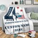 US Happy Independence Day - Personalized 4th Of July American Holiday Blanket