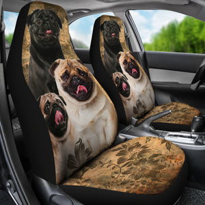 Pug Dog Car Seat Covers (Set of 2)